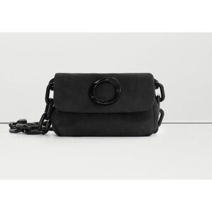 Vintage Mango O-Pochette Suede Mini Carry-on Bag.